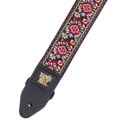 Ernie Ball 4091 Royal Bloom гитарный ремень, полипропилен, кожаные нашивки Ernie Ball 4091 Royal Bloom гитарный ремень, полипропилен, кожаные нашивки