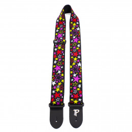 Perri's TWS-6800 - Ремень для гитары, Серия: JACQUARD, Материал: жаккард, Рисунок: разноцветные звёзды, Ширина ремня: 5 см, Длина: 99 - 147 см Perri's TWS-6800 - Ремень для гитары, Серия: JACQUARD, Материал: жаккард, Рисунок: разноцветные звёзды, Ширина ремня: 5 см, Длина: 99 - 147 см