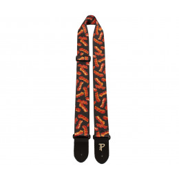 Perri's LPCP-7203 - Ремень для гитары, Серия: Kids Wanna Have Fun, Материал: полиэстер, Рисунок: бекон, Ширина ремня: 5 см, Длина: 86 - 129 см Perri's LPCP-7203 - Ремень для гитары, Серия: Kids Wanna Have Fun, Материал: полиэстер, Рисунок: бекон, Ширина ремня: 5 см, Длина: 86 - 129 см
