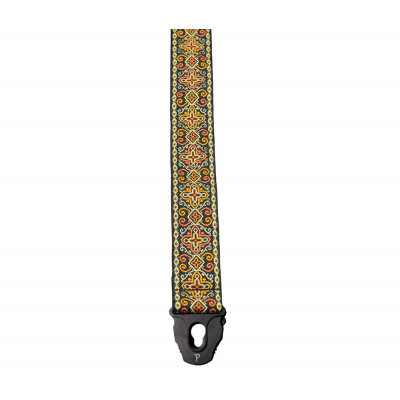 Perri's TWSPL-7059 - Ремень для гитары, со стреплоками, Серия JACQUARD, Материал: жаккард, Рисунок: геометрический, Цвет: оранжевый/жёлтый, Ширина рем Perri's TWSPL-7059 - Ремень для гитары, со стреплоками, Серия JACQUARD, Материал: жаккард, Рисунок: геометрический, Цвет: оранжевый/жёлтый, Ширина рем