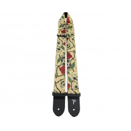 Perri's TWS-6538 - Ремень для гитары, Серия: JACQUARD, Материал: жаккард, Рисунок: черепа и розы, Ширина ремня: 6.35 см, Длина: 99 - 147 см Perri's TWS-6538 - Ремень для гитары, Серия: JACQUARD, Материал: жаккард, Рисунок: черепа и розы, Ширина ремня: 6.35 см, Длина: 99 - 147 см