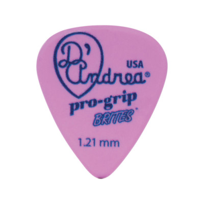 D'Andrea TPGB351 1.2XH - Медиатор гитарный, Материал: делрин, Толщина: 1.2 мм, Жёсткость: очень жёсткий, Серия: Pro Grip Brites, Форма: стандартная, у D'Andrea TPGB351 1.2XH - Медиатор гитарный, Материал: делрин, Толщина: 1.2 мм, Жёсткость: очень жёсткий, Серия: Pro Grip Brites, Форма: стандартная, у