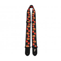 Perri's LPCP-7204 - Ремень для гитары, Серия: Kids Wanna Have Fun, Материал: полиэстер, Рисунок: бургер и картошка фри, Ширина ремня: 5 см, Длина: 86 Perri's LPCP-7204 - Ремень для гитары, Серия: Kids Wanna Have Fun, Материал: полиэстер, Рисунок: бургер и картошка фри, Ширина ремня: 5 см, Длина: 86