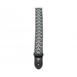 Perri's TWS-6724 - Ремень для гитары, Серия JACQUARD, Материал: жаккард, с кожаными концами, Рисунок: чёрно-белый узор, Цвет: чёрно-белый узор, Ширина Perri's TWS-6724 - Ремень для гитары, Серия JACQUARD, Материал: жаккард, с кожаными концами, Рисунок: чёрно-белый узор, Цвет: чёрно-белый узор, Ширина