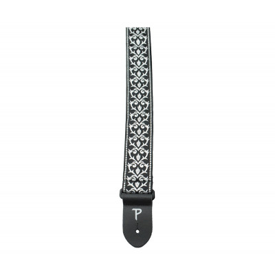 Perri's TWS-6724 - Ремень для гитары, Серия JACQUARD, Материал: жаккард, с кожаными концами, Рисунок: чёрно-белый узор, Цвет: чёрно-белый узор, Ширина Perri's TWS-6724 - Ремень для гитары, Серия JACQUARD, Материал: жаккард, с кожаными концами, Рисунок: чёрно-белый узор, Цвет: чёрно-белый узор, Ширина