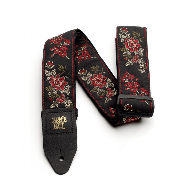 Ernie Ball 4142 жаккардовый ремень с рисунком Red Rose Ernie Ball 4142 жаккардовый ремень с рисунком Red Rose