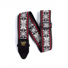 Ernie Ball 4669 жаккардовый ремень с рисунком Blackjack Red Ernie Ball 4669 жаккардовый ремень с рисунком Blackjack Red