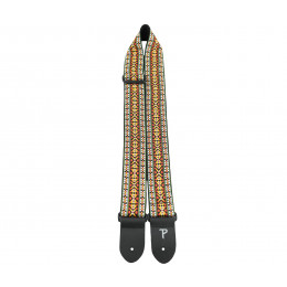 Perri's TWS-7035 - Ремень для гитары, Серия JACQUARD, Материал: жаккард, с кожаными концами, Рисунок: Hootenanny, Цвет: красный/белый/жёлтый, Ширина р Perri's TWS-7035 - Ремень для гитары, Серия JACQUARD, Материал: жаккард, с кожаными концами, Рисунок: Hootenanny, Цвет: красный/белый/жёлтый, Ширина р
