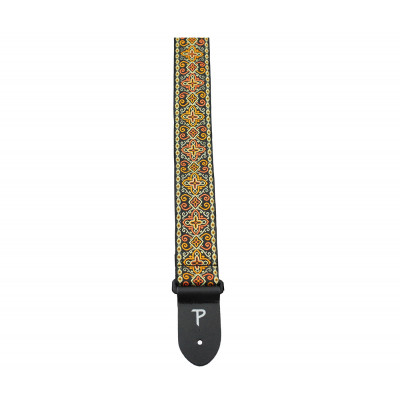 Perri's TWS-6726 - Ремень для гитары, Серия JACQUARD, Материал: жаккард, с кожаными концами, Рисунок: жаккардовый, Цвет: оранжевый/чёрный, Ширина ремн Perri's TWS-6726 - Ремень для гитары, Серия JACQUARD, Материал: жаккард, с кожаными концами, Рисунок: жаккардовый, Цвет: оранжевый/чёрный, Ширина ремн