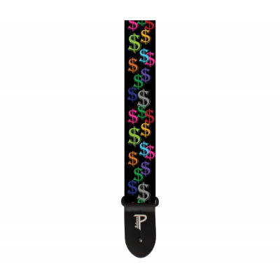 Perri's LPCP-7209 - Ремень для гитары, Серия: Kids Wanna Have Fun, Материал: полиэстер, Рисунок: $$$$$$$$$$$, Ширина ремня: 5 см, Длина: 86 - 129 см