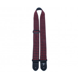 Perri's TWS-7064 - Ремень для гитары, Серия JACQUARD, Материал: жаккард, с кожаными концами, Рисунок: клетка, Цвет: красный/чёрный, Ширина ремня: 5 см Perri's TWS-7064 - Ремень для гитары, Серия JACQUARD, Материал: жаккард, с кожаными концами, Рисунок: клетка, Цвет: красный/чёрный, Ширина ремня: 5 см