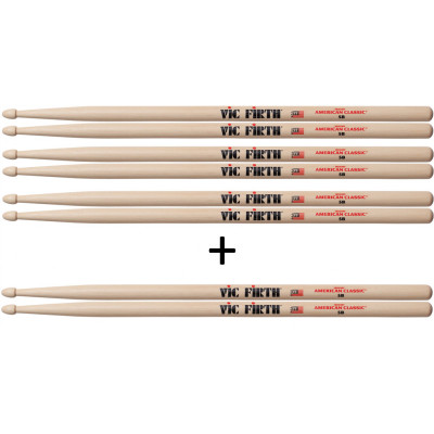 Барабанные палочки орех VIC FIRTH 5B 3+1 Барабанные палочки орех VIC FIRTH 5B 3+1