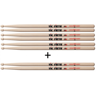 Барабанные палочки орех VIC FIRTH 2B 3+1