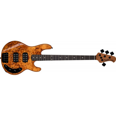 Бас-гитара 4 струны STERLING StingRay HH Poplar Burl Top Amber