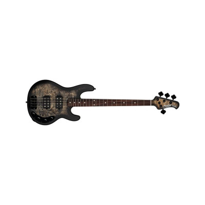 Бас-гитара 4 струны STERLING StingRay HH Poplar Burl Top Trans Black Бас-гитара 4 струны STERLING StingRay HH Poplar Burl Top Trans Black