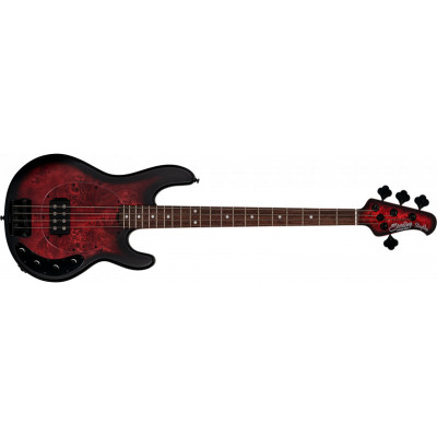 Бас-гитара 4 струны STERLING StingRay HH Dark Scarlet Burst Бас-гитара 4 струны STERLING StingRay HH Dark Scarlet Burst