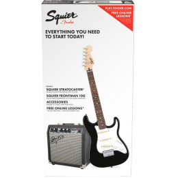 FENDER SQUIER Squier Stratocaster® Pack, Laurel Fingerboard, Black, Gig... FENDER SQUIER Squier Stratocaster® Pack, Laurel Fingerboard, Black, Gig...