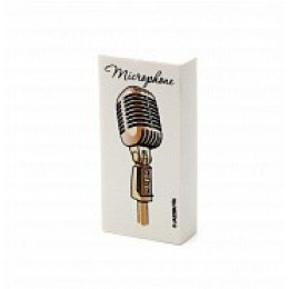 Ластик "МИКРОФОН" (цвет белый) разм. 5 х 2,5 х 1 см Испания