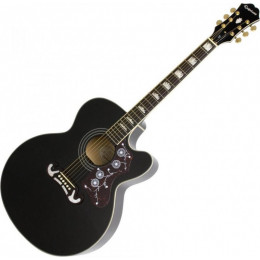 Гитара электроакустическая шестиструнная EPIPHONE EJ-200CE BLACK