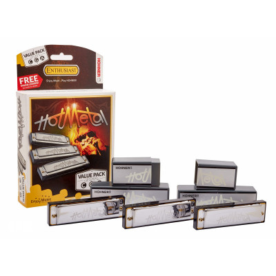 Губные гармошки (набор) диатоническая HOHNER Hot Metal CGA Губные гармошки (набор) диатоническая HOHNER Hot Metal CGA