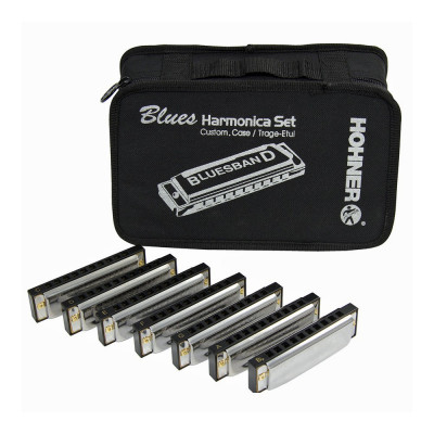 Губные гармошки (набор) диатоническая HOHNER Blues Band CDEFGABb Губные гармошки (набор) диатоническая HOHNER Blues Band CDEFGABb