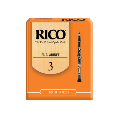 RICO RCA1030 Набор тростей для кларнета 10шт №3 (10шт.в пачке) RICO RCA1030 Набор тростей для кларнета 10шт №3 (10шт.в пачке)
