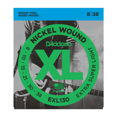 D'ADDARIO EXL130 Набор 6 струн для гитары электро никель 008-038
