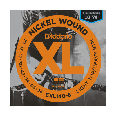 D'ADDARIO EXL140-8 Набор 8 струн для гитары электро