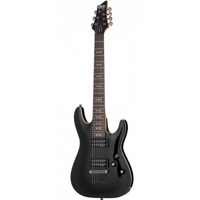 Schecter OMEN-7 BLK Гитара электрическая, 7 струн, корпус липа, гриф клен, лады 24XJumbo