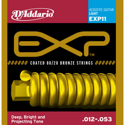 D'ADDARIO EXP11 Набор 6 струн для гитары акустической бронза 012-053