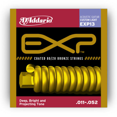 D'ADDARIO EXP13 Набор 6 струн для гитары акустик бронза 011-052 D'ADDARIO EXP13 Набор 6 струн для гитары акустик бронза 011-052