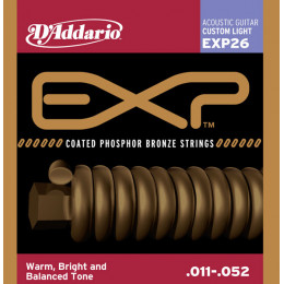 D'ADDARIO EXP26 Набор 6 струн для гитары акустик фосфор-бронза 011-052 D'ADDARIO EXP26 Набор 6 струн для гитары акустик фосфор-бронза 011-052