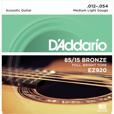 D'ADDARIO EZ920 Набор 6 струн для гитары акустик бронза 012-054 D'ADDARIO EZ920 Набор 6 струн для гитары акустик бронза 012-054