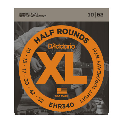 D'ADDARIO EHR340 Набор 6 струн для гитары электро сталь нерж. 010-052 D'ADDARIO EHR340 Набор 6 струн для гитары электро сталь нерж. 010-052