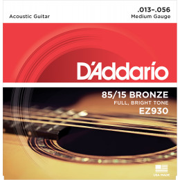 D'ADDARIO EZ930 Набор 6 струн для гитары акустик бронза 013-056