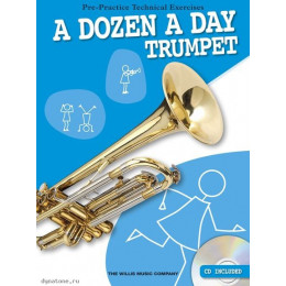 MusicSales WMR101145 - A DOZEN A DAY FOR TRUMPET TPT BOOK/CD
