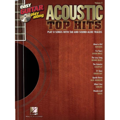 MusicSales HL00702569 - EASY GUITAR PLAY ALONG VOLUME 2 ACOUSTIC TOP HITS... MusicSales HL00702569 - EASY GUITAR PLAY ALONG VOLUME 2 ACOUSTIC TOP HITS...
