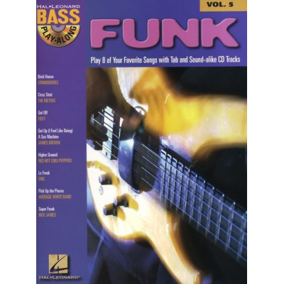 MusicSales HL00699680 - BASS PLAY ALONG VOLUME 5 FUNK BASS GUITAR BK/CD MusicSales HL00699680 - BASS PLAY ALONG VOLUME 5 FUNK BASS GUITAR BK/CD