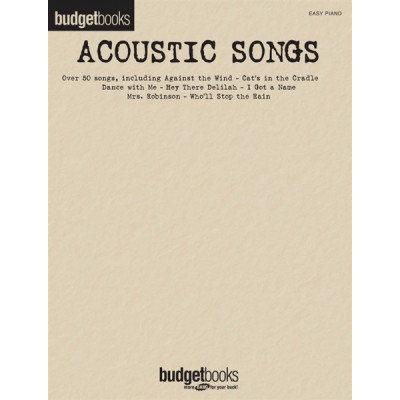 MusicSales HL00111972 BUDGET BOOKS ACOUSTIC SONGS EASY PIANO PF BK MusicSales HL00111972 BUDGET BOOKS ACOUSTIC SONGS EASY PIANO PF BK