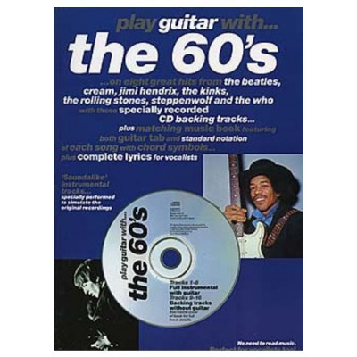MusicSales AM957748 PLAY GUITAR WITH THE 60'S GTR TAB BOOK/CD MusicSales AM957748 PLAY GUITAR WITH THE 60'S GTR TAB BOOK/CD