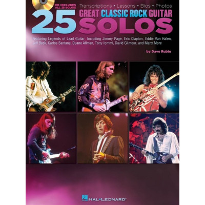 MusicSales HL00701046 25 GREAT CLASSIC ROCK GUITAR SOLOS TRANSCRIPTIONS... MusicSales HL00701046 25 GREAT CLASSIC ROCK GUITAR SOLOS TRANSCRIPTIONS...