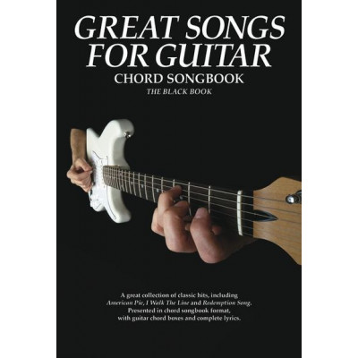 MusicSales AM1004102 - GREAT SONGS GTR CHORD SONGBOOK THE BLACK BOOK LYRICS... MusicSales AM1004102 - GREAT SONGS GTR CHORD SONGBOOK THE BLACK BOOK LYRICS...