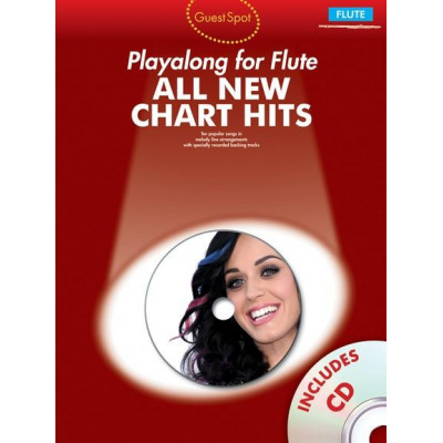 MusicSales AM1004047 - GUEST SPOT ALL NEW CHART HITS FLUTE BOOK/CD