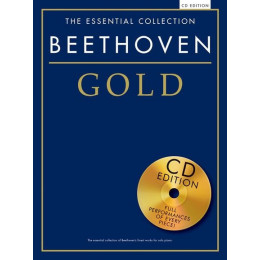 MusicSales CH80135 - THE ESSENTIAL COLLECTION BEETHOVEN GOLD PIANO BOOK/CD