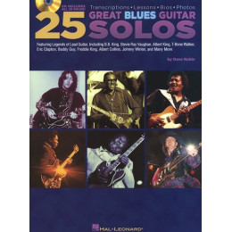 MusicSales HL00699790 25 GREAT BLUES GUITAR SOLOS WITH TAB GUITAR BOOK/CD