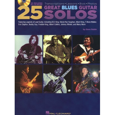 MusicSales HL00699790 25 GREAT BLUES GUITAR SOLOS WITH TAB GUITAR BOOK/CD MusicSales HL00699790 25 GREAT BLUES GUITAR SOLOS WITH TAB GUITAR BOOK/CD