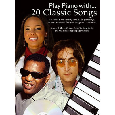 MusicSales AM992299 - PLAY PIANO WITH 20 CLASSIC SONGS PIANO VOCAL GUITAR... MusicSales AM992299 - PLAY PIANO WITH 20 CLASSIC SONGS PIANO VOCAL GUITAR...