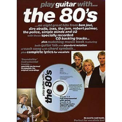 MusicSales AM957760 PLAY GUITAR WITH THE 80'S GTR TAB BOOK/CD
