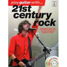 MusicSales AM984951 PLAY GUITAR WITH 21ST CENTURY ROCK GUITAR TAB BOOK/2CDS