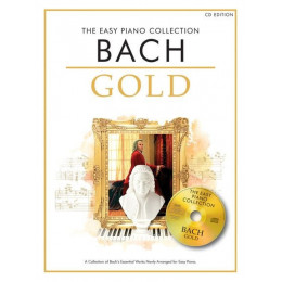 MusicSales CH78672 - THE EASY PIANO COLLECTION BACH GOLD EASY PIANO BOOK/CD